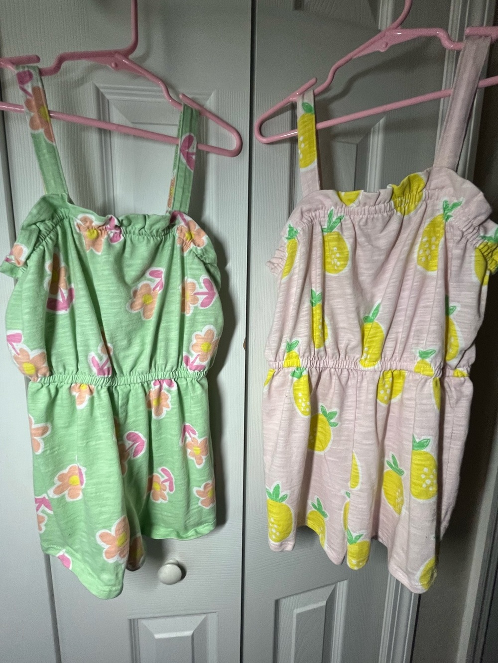 365 kids by Garanimals girls summer rompers size 7 (bundle of 2) - Picture 3 of 13